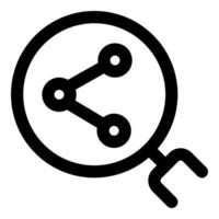 Search Share icon concept in black color vector