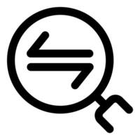 Search Sync concept in black color vector