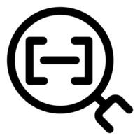 Search and discover in black color vector