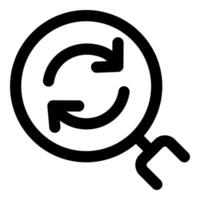 Refresh Search concept in black color vector