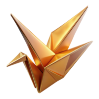 wonderful minimalist A Single Unfolding Origami Crane Made detailed png