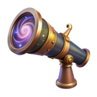 vibrant abstract A Steampunk Telescope Pointing Towards high resolution png