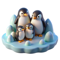 vibrant minimalist A Group of Penguins Huddled Together on high resolution png