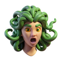 extraordinary rustic A Fearsome Gorgon with Snakes for detailed png