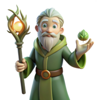 serene abstract A Wise Old Druid Performing a Ritual original png