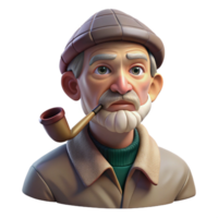 wonderful rustic An Elderly Man with Deep Wrinkles and professional png