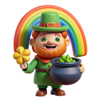 elegant rustic A Mischievous Leprechaun Hiding a Pot high resolution png