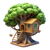 dramatic contemporary A Treehouse Built Into a Giant Sequoia authentic png