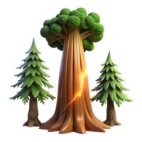 wonderful contemporary A Giant Sequoia Tree Split by a high resolution png