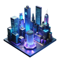 serene abstract A Futuristic Cityscape at Night 4K png