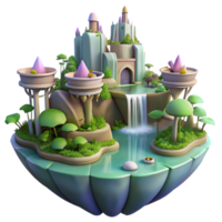 magnificent abstract A Floating City Built on Giant Lily high quality png