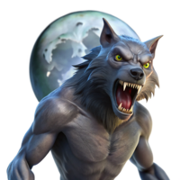 magnificent minimalist A Fearsome Werewolf Howling at the 4K png