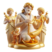 extraordinary artistic Apollo Playing His Lyre on Mount high resolution png