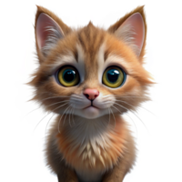 dramatic minimalist Portrait of a Playful Kitten with Wide high quality png