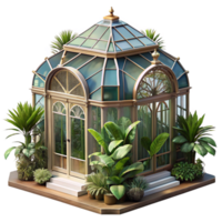 elegant classic An Elaborate Victorian Greenhouse authentic png