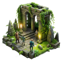 beautiful traditional A Group of Adventurers Exploring a high resolution png