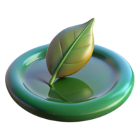 magnificent minimalist A Single Leaf Floating on the Surface of high quality png