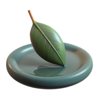 vibrant classic A Single Leaf Floating on the Surface of 4K png