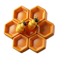 elegant artistic A Close Up of a Honeycomb with Bees exclusive png