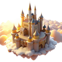 dramatic classic A Majestic Castle Floating in the 4K png