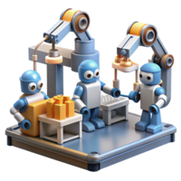 beautiful rustic A Group of Robots Working in a exclusive png
