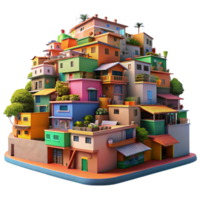 extraordinary vintage A Colorful Favela Built Into a high resolution png