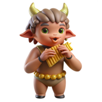 stunning minimalist A Mischievous Satyr Playing a Pan professional png
