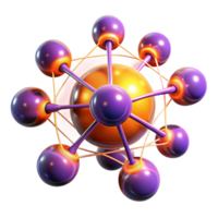 serene vintage A Network of Interconnected Pulsating Orbs 4K png