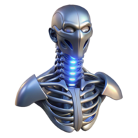 dramatic abstract Biomechanical Neck with Exposed Vertebrae original png