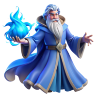 beautiful traditional A Powerful Wizard with a Long White Beard high quality png