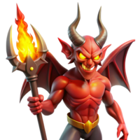 extraordinary modern A Fierce Winged Demon with Crimson Skin high resolution png