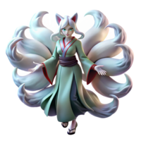 extraordinary rustic A Cunning Kitsune with Nine Tails genuine png
