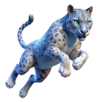 magnificent minimalist A Majestic Snow Leopard Leaping Through high resolution png
