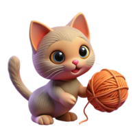 elegant classic A Playful Kitten Batting at a Ball of high quality png