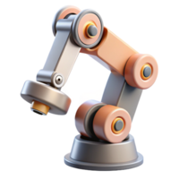 celebrated gothic Ultra-detailed, hyper-specific, photorealistic professional render of a single isolated cutout, robotic arm with articulated joints, with Transparent Background 8K png