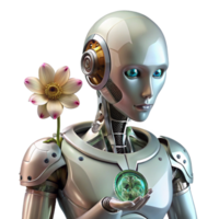 beautiful artistic A Humanoid Robot with Intricate Clockwork 4K png