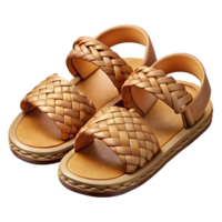 standout impressionist Photorealistic, ultra-detailed, isolated cutout, tribal woven sandals, natural fibers, intricate straps with Transparent Background artisan png