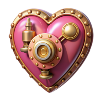 procurados nórdico steampunk coração gráfico Projeto com transparente fundo nível superior png