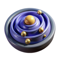 peaceful gorgeous Ultra-detailed, isolated cutout concept art style rendering of a single, advanced gravity generator, emitting subtle gravitational waves with Transparent Background authentic png