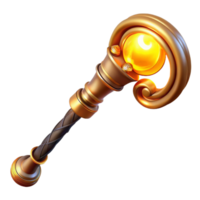 elegant rustic Steampunk Cane with Intricate Carvings authentic png