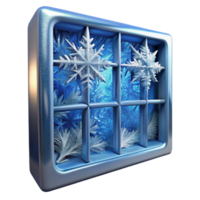 dramatic abstract A Close Up of Frost on a Windowpane exclusive png