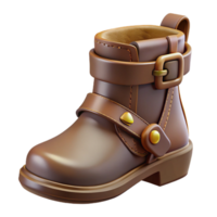 harmonious striking A single leather boot, suitable for a fantasy adventurer with Transparent Background high resolution png