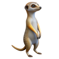vibrant rustic A Curious Meerkat Standing on Its Hind 4K png