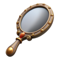 mysterious fascinating Ultra-detailed, isolated cutout of a vintage hand mirror with an ornate frame with Transparent Background gallery standard png