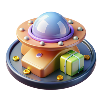 magnificent exceptional Concept art style, ultra-detailed, isolated cutout, of a single, alien data storage device, pulsating with encoded information with Transparent Background png