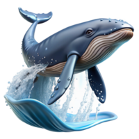 serene contemporary A Majestic Humpback Whale Breaching the authentic png