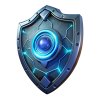 beautiful quintessential Futuristic shield with glowing energy field and intricate design with Transparent Background png