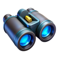gorgeous celebrated High-tech binoculars with glowing lenses and digital display with Transparent Background png