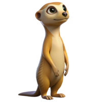 serene artistic A Curious Meerkat Standing on Its Hind professional png