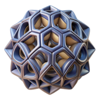 radiant coveted Hyper-specific, professional render of an isolated, rotating, tessellated geometric shape with intricate filigree patterns Isolated cutout with Transparent Background png